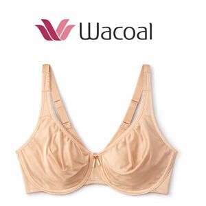 Wacoal Nude Full Coverage Underwire Satin Bra 40DD Seamless Support